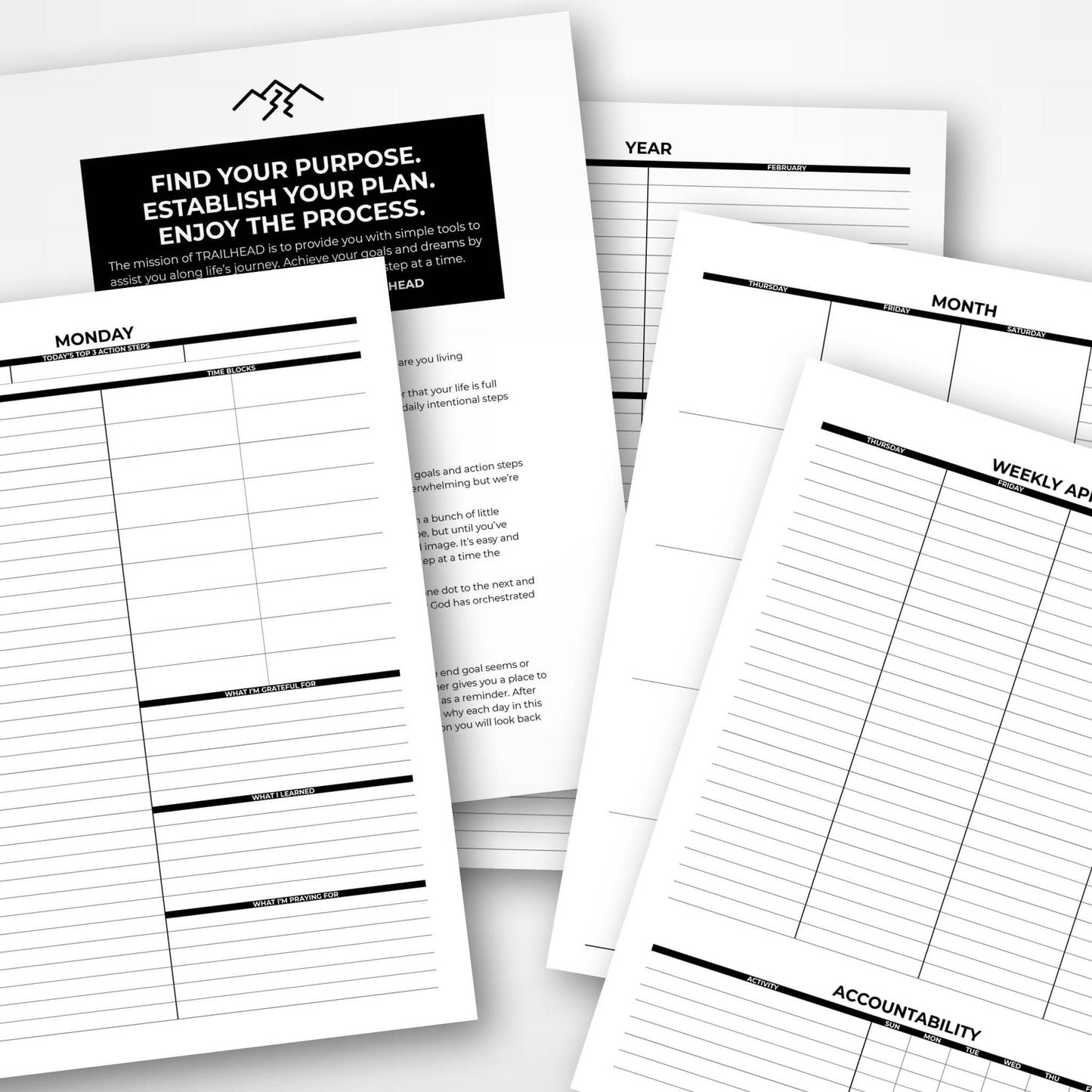 Trailhead Planner Printable Download
